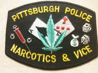 Pennsylvania State Pittsburgh Police Narcotics & Vice Patch Drugs & Gambling