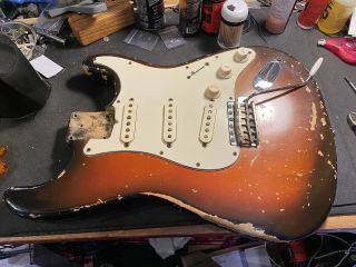 Vintage 1970/1971 Fender Stratocaster Loaded Body,  Pickups,  Bridge Read Descript