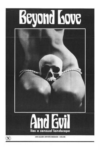 1971 Beyond Love And Evil Vintage Adult Movie Poster Print Style A 24x16 9mil