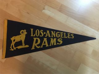 Vintage Los Angeles Rams Football Pennant