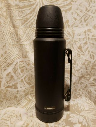 Vintage Stanley 1 Qt Steel Black Insulated Thermos Bottle 37210