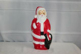 Vintage Empire Plastic Santa Claus Blow Mold Lightup Figure 1968 Christmas 13 "