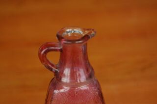 Vintage Knox Glass Company Pink Flash Pitcher or Bottle With Keystone Mark 3