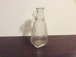 Vintage Small Flat Glass Bottle With K In Keystone Makers Mark