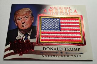 Decision 2016 Donald Trump God Bless America Mini Flag - Series 2 Red Gba23