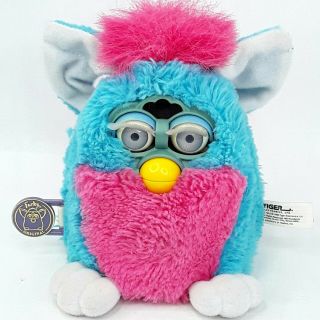 Furby Baby Interactive Plush Soft Toy Doll Blue Pink Vintage 1999