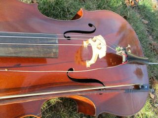 vintage Laurel 3/4 size cello w/bow made Germany William Lewis & Sons Chicago IL 3