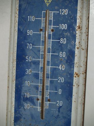Vintage Packard thermometer - nicely rusted - 28 