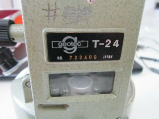 Vintage geotec T - 24 Transit Theodolite for Surveying with Hard Case 2