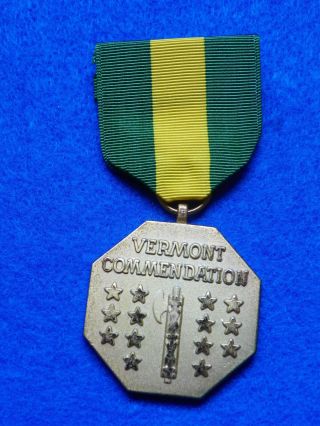 Wwii Us Vermont National Guard Commendation Medal - Maker Marked