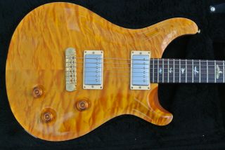 2007 Prs Custom 22 Amber 10 Top Wide Fat Neck Hfs Vintage Ohsc,  Case Candy