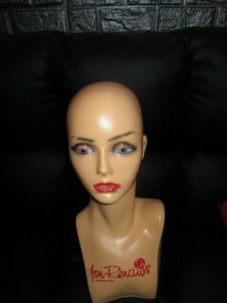 Vintage Store Display Mannequin Head For Hats Wigs Jewelry Jon Renaw