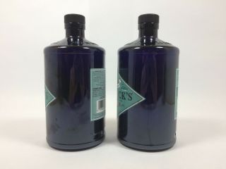 Two Hendrick ' s Orbium Limited Release 750 ML Empty Indigo Blue Bottles 2