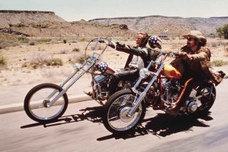 Easy Rider Fonda Hopper On Harley Chopper Motorcycle Poster Print Color 36x54