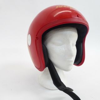Vintage Red Nolan Jet 02 Open Face Motorcycle Helmet - Dot - Made In Italy