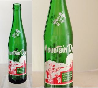 Early 1964 Mountain Dew Hillbilly Acl Soda Bottle Grass On The Mountain 10 Oz.