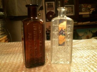 2 Very Old Cork Top Bottles From 1890 And 1910 -