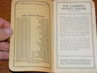 John Deere Farmer’s Pocket Ledger 1930 3