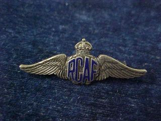 Orig Ww2 Rcaf Sweetheart Pilots Wing Sterling Silver
