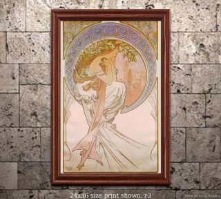 Alphonse Mucha - The Arts - Poetry Poster/print [6 Sizes,  Matte,  Glossy Avail]