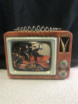 " The Three Stooges " - Collectible Tin Television - By Vandor Vintage Kg Dd