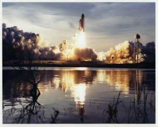 Sts - 48 / Orig Nasa 8x10 Press Photo - Shuttle Discovery Launch In 1991