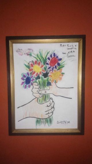 Master Cubism Pablo Picasso - Vase Of Flowers