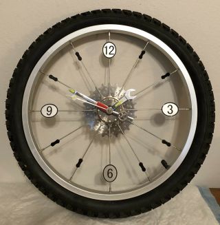 Vintage Motocross Bmx Bicycle Tire Clock