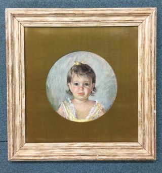 Ft Worth Woman Artist Emily Guthrie Smith Pastel Portrait Of A Young Girl Signed