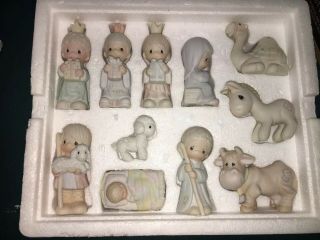 1982 - Precious Moments 11 Piece Set Nativity Figurines - E2395
