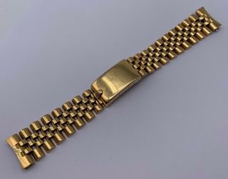 Vintage 18k Solid Gold Rolex Day Date Datejust Ovettone Jubilee 20mm Bracelet
