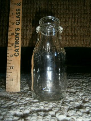 Vintage Half Pint Glass Dairy Milk Bottle Harbison 