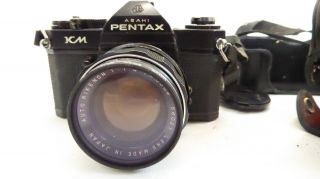Vintage Asahi Pentax Pm Film Camera With Leather Case