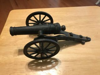Cast Iron Us Civil War 10 1/2 " Toy Cannon Unmarked