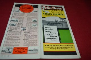 John Deere Ee Grain Drill For 1937 Dealer 