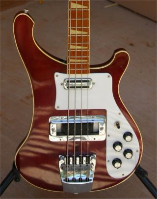 Vintage 1973 Rickenbacker 4001 Bass Guitar - Gorgeous Burgundyglo - Great Tone