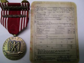 U.  S.  Wwii Good Conduct Medal & Ribbon Named To William E.  Black
