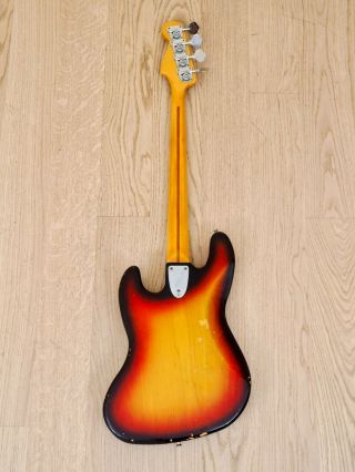 1978 Fender Jazz Bass Vintage Electric Bass Guitar Sunburst Blocks & Binding 3