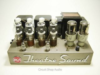 Vintage Custom Rca Theater Sound Mi - 9377a Stereo Tube Amplifier / 807 / Kt