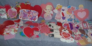Vintage & Valentine Paper - Cut Outs - Hearts - Kitty - Cherub