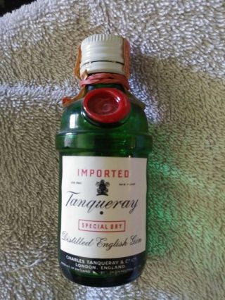 Vintage Tanqueray Distilled English Gin Special Dry Mini Bottle (empty)