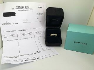 Vintage Tiffany & Co.  18ct Gold 1.  25ct Emerald Cut Diamond Eternity Ring.