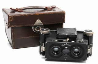 Vintage Rollei Rolleidoscop Stereo Camera W.  Zeiss Tessar 4,  5/7,  5cm