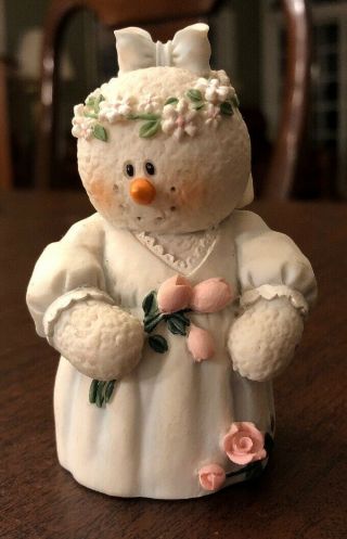 Snowonders 7655 Bride Snowman Figurine By Sarah 