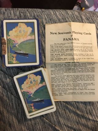 Deck " Panama Souvenir " Playing Cards,  Us Playing Card Co.  Us,  1922