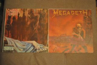 Cannibal Corpse - Tomb Of The Mutilated / Megadeth - Peace Sells.  2 Lp Russia