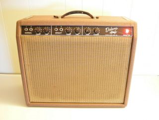 Vintage 1961 Fender 6g3 Deluxe Amp Brown Face 1x12 Tube Combo Guitar Amplifier