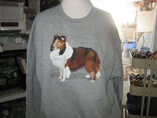 Shetland Sheepdog Embroidered Sweatshirt Add Name For