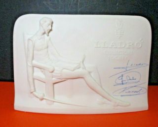 1985 Lladro Collectors Society Don Quixote Porcelain Plaque Signed N935 Km
