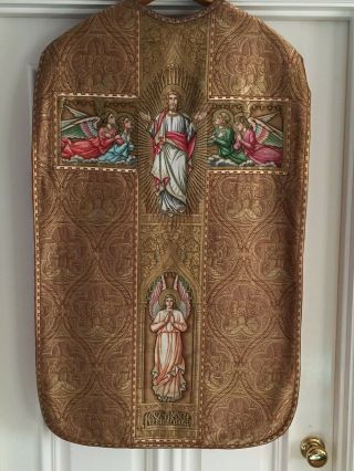 Catholic Religious Vestment Chalice Vintage Solemn Chasuble Set